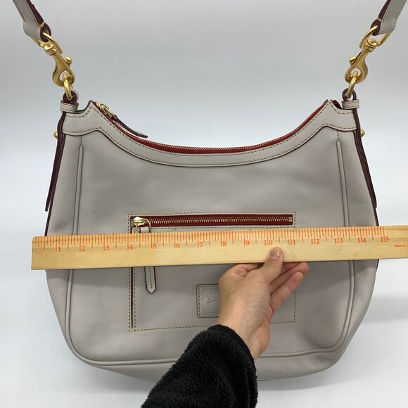 Dooney & Bourke Crossbody Florentine Leather Purse Ecru Large Bags - Picture 5 of 16